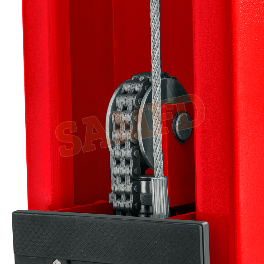 DUAL HYDRAULIC CYLINDER CHAIN DRIVE